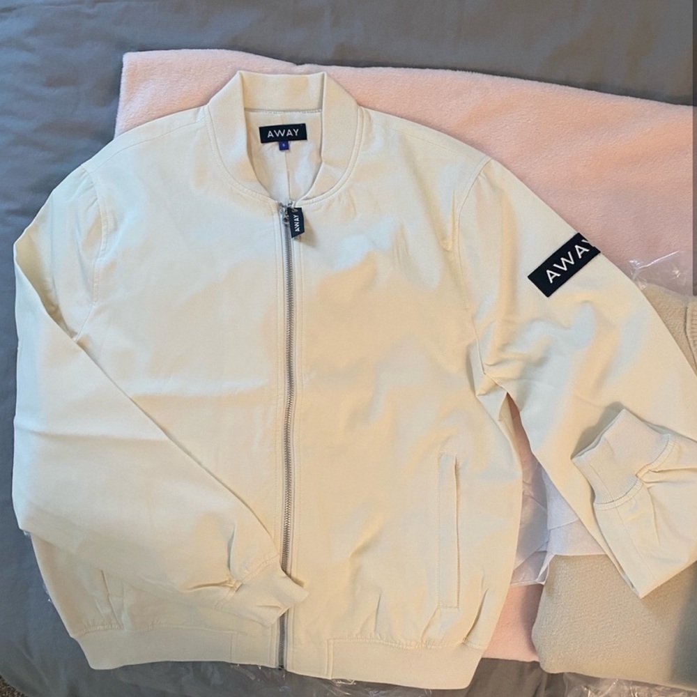 White AWAY bomber jacket size S